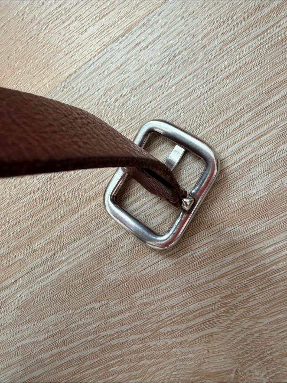 Vintage Y2K Fossil Genuine Leather Belt Brown Silver Statement Buckle Women’s S - Picture 7 of 16